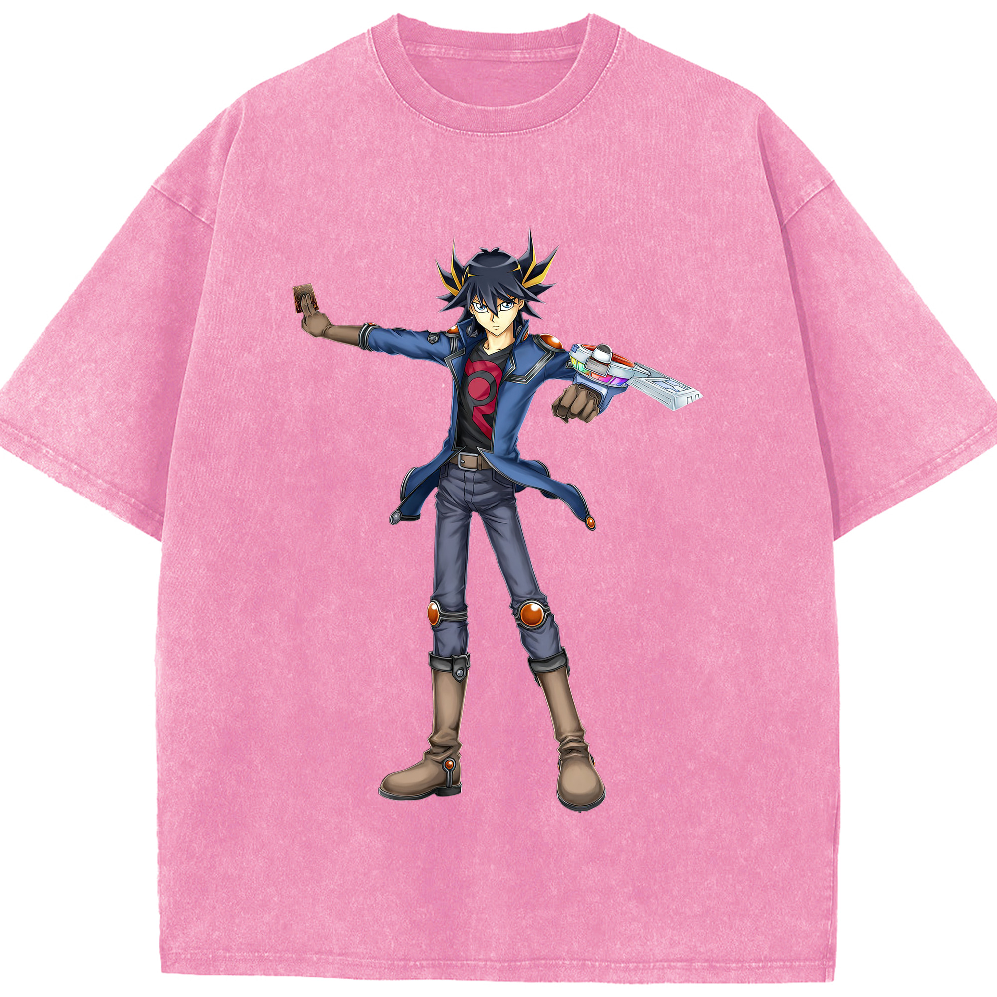 （画像用） 遊☆戯☆王 Yu-Gi-Oh! 綿100% ヴィンテージ風 半袖Tシャツ（フロントプリント）